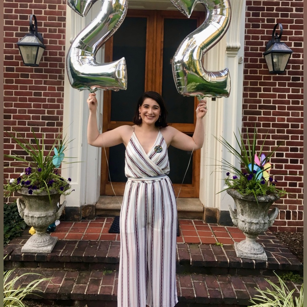 Cute Striped Jumpsuit  🩷🤍🖤